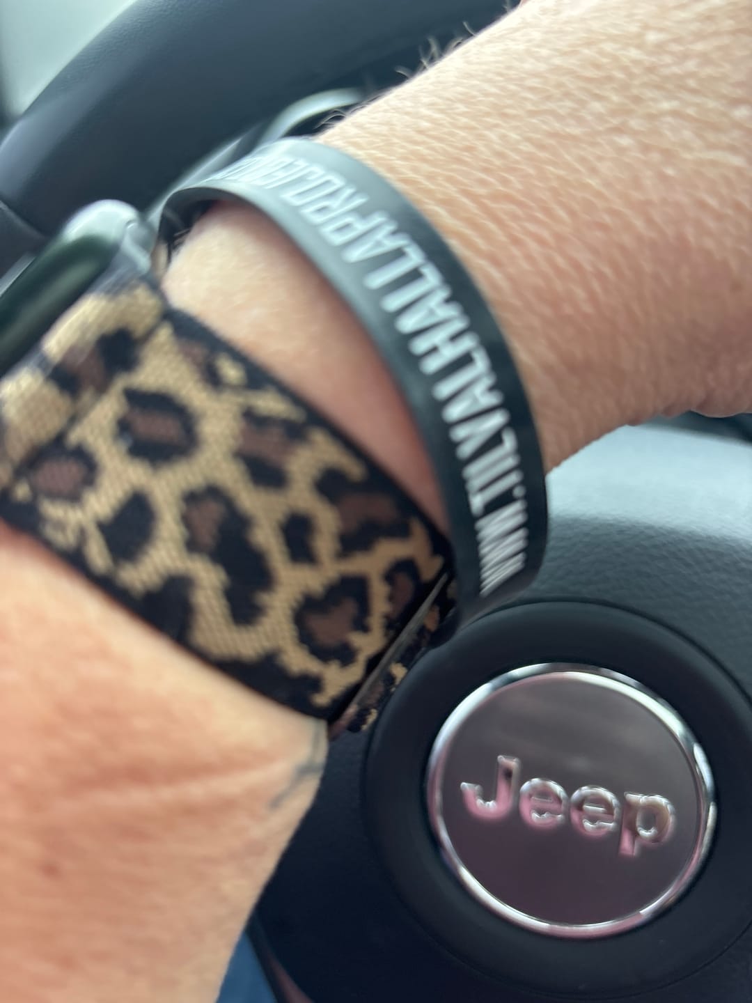 Customer photo review of Hard Days - Silicone Bracelet