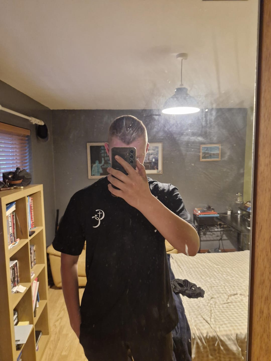 Customer photo review of Faith Over Fear Shirt - Black