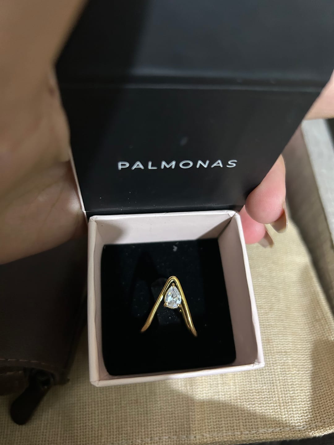 Customer photo review of Trendy Vee Diamond Ring