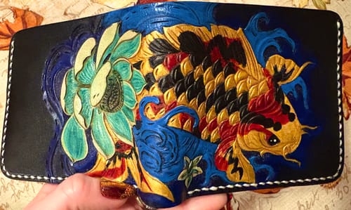 Rebecca M. review of KoiRyu™ Handcrafted Koi Leather Wallet image 1 out of 3