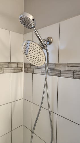 Customer photo review of 1-Spray Dual Shower Head Set