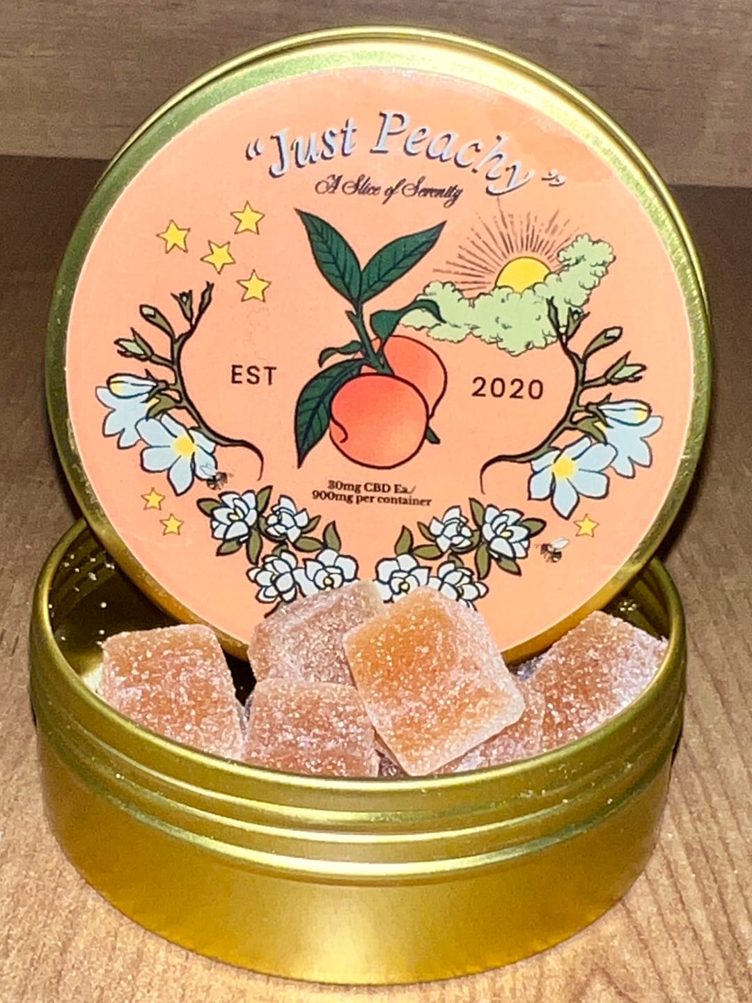 Customer photo review of "Just Peachy" CBD Gummies