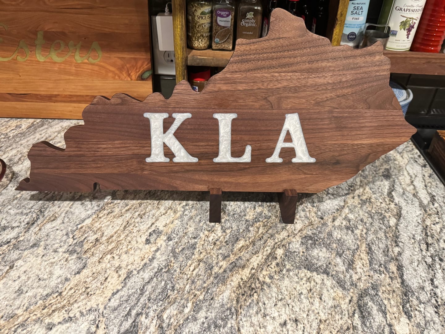 Customer photo review of 5" Letter Acrylic Router Template Set - Alphabet Inlay Template