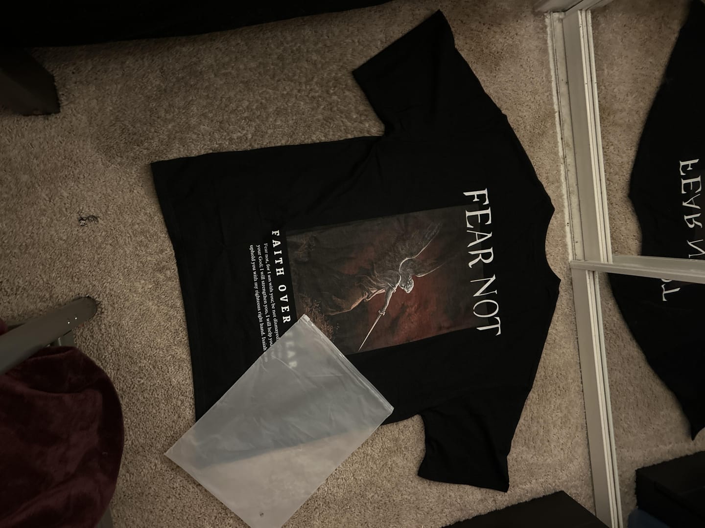 Customer photo review of Faith Over Fear Shirt - Black
