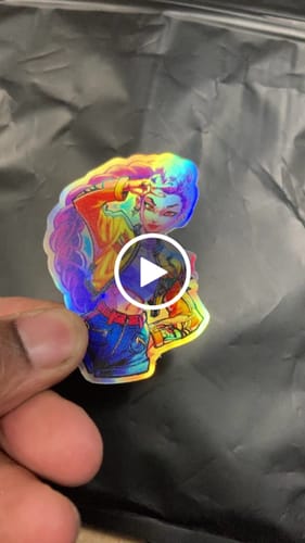 Customer video review of 100 2.5" Custom Holographic Stickers