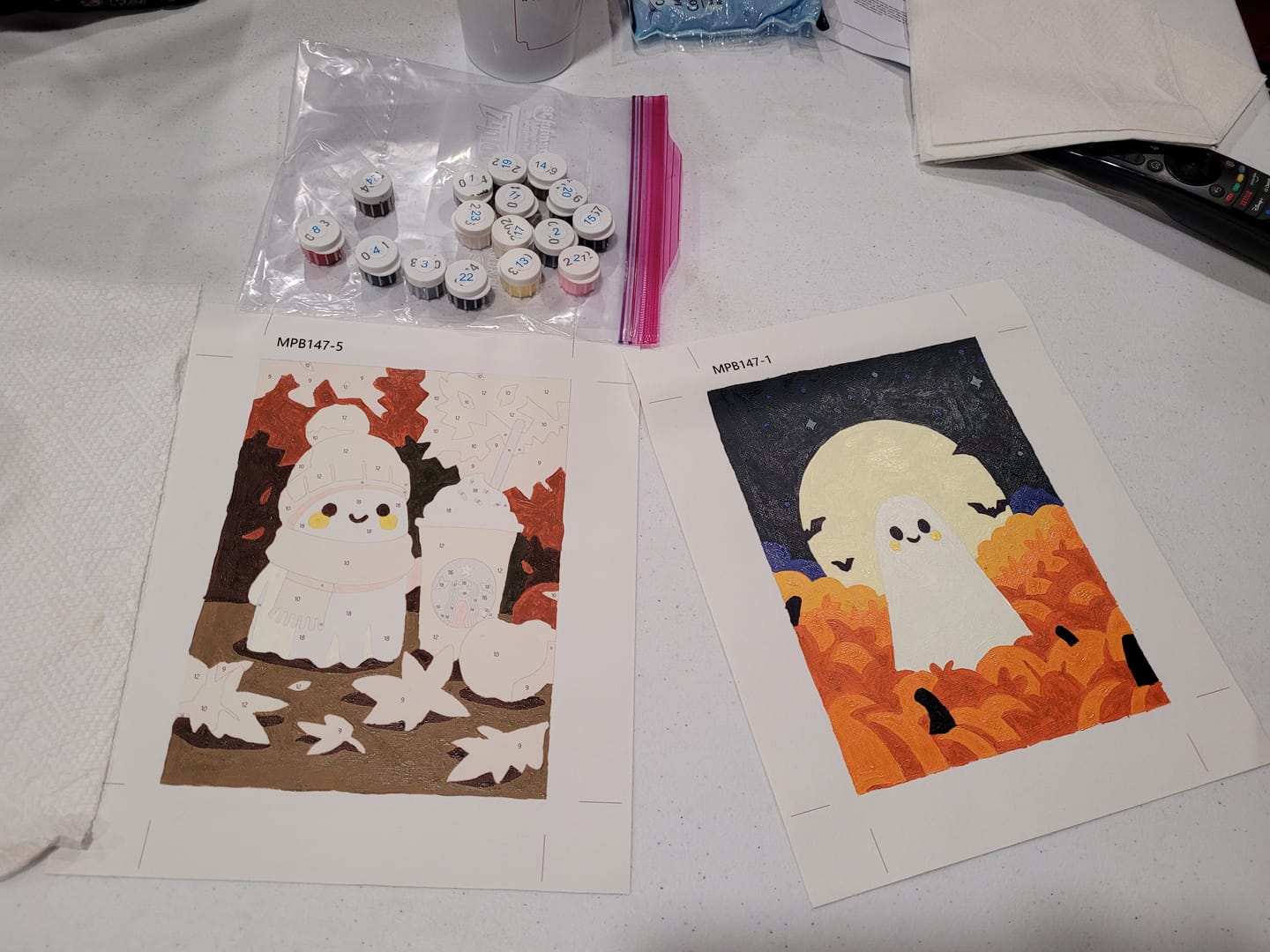 Customer photo review of 6 Mini Paintings - Spooky Autumn Set
