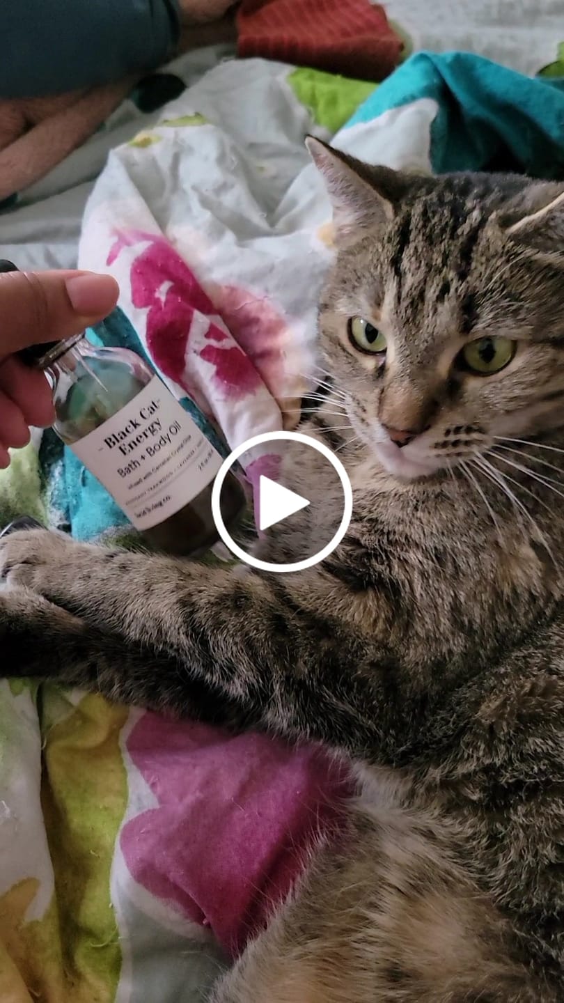 Customer video review of Black Cat Energy Bath & Body Oil