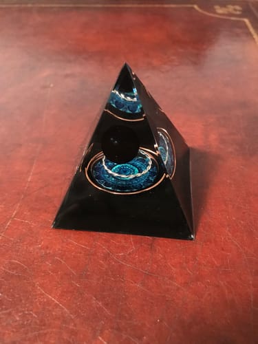 Customer photo review of The Obsidian Heart Orgone Pyramid