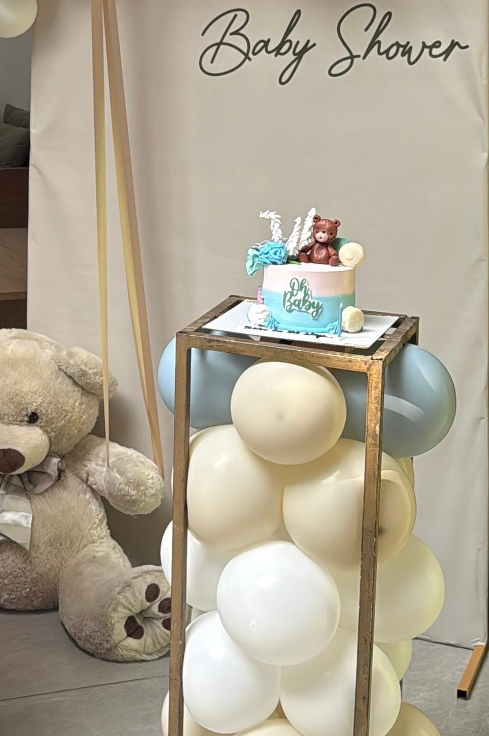 Customer photo review of Baby Shower Teddy Cake