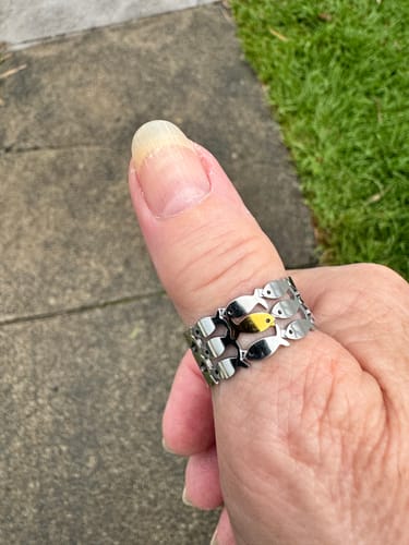 Customer photo review of Swim Against The Current Ring
