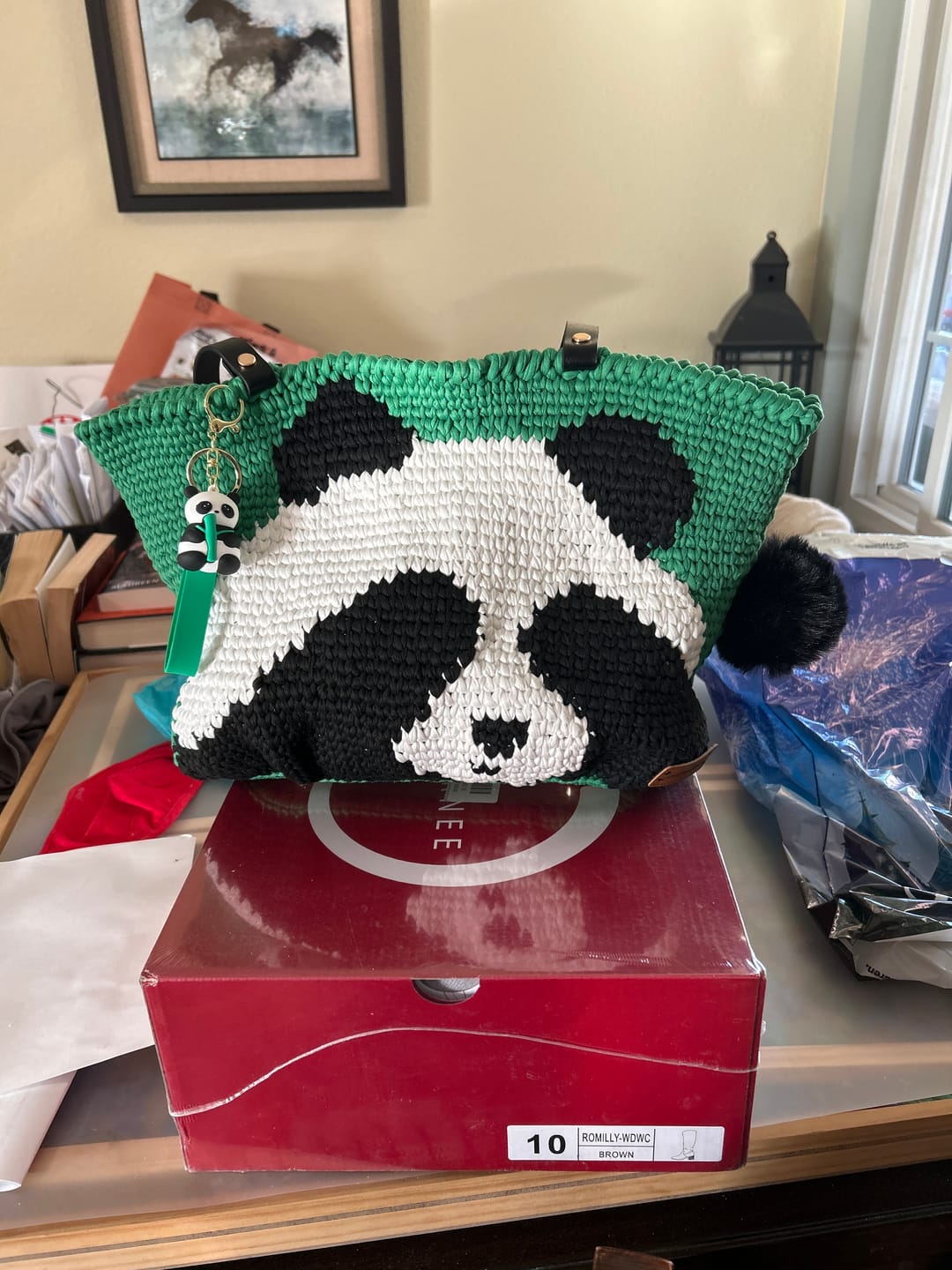 Customer photo review of Chunky Panda Crochet Tote Kit