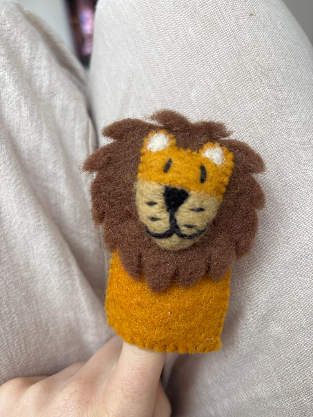 Customer photo review of Felt Finger Puppets — Individual Characters (Pick & Choose)