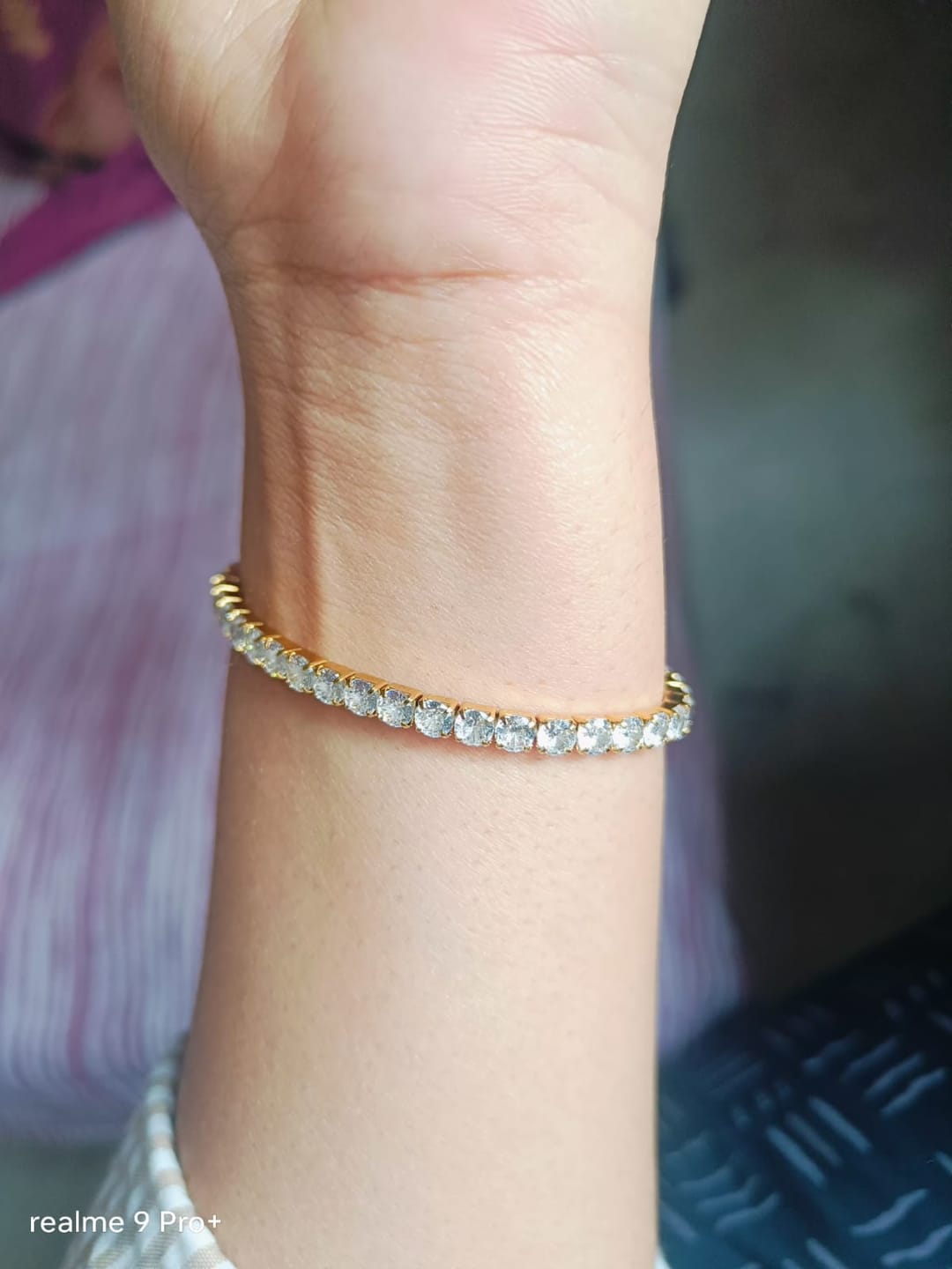Customer photo review of Exquisite Gold Studded Bracelet