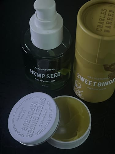 Customer photo review of Extra Strength Sweet Ginger Vapor Rub