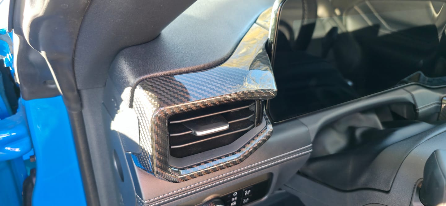 Customer photo review of 2024+ S650 Mustang Hard Carbon Fiber Driver Side Dashboard Trim Cover