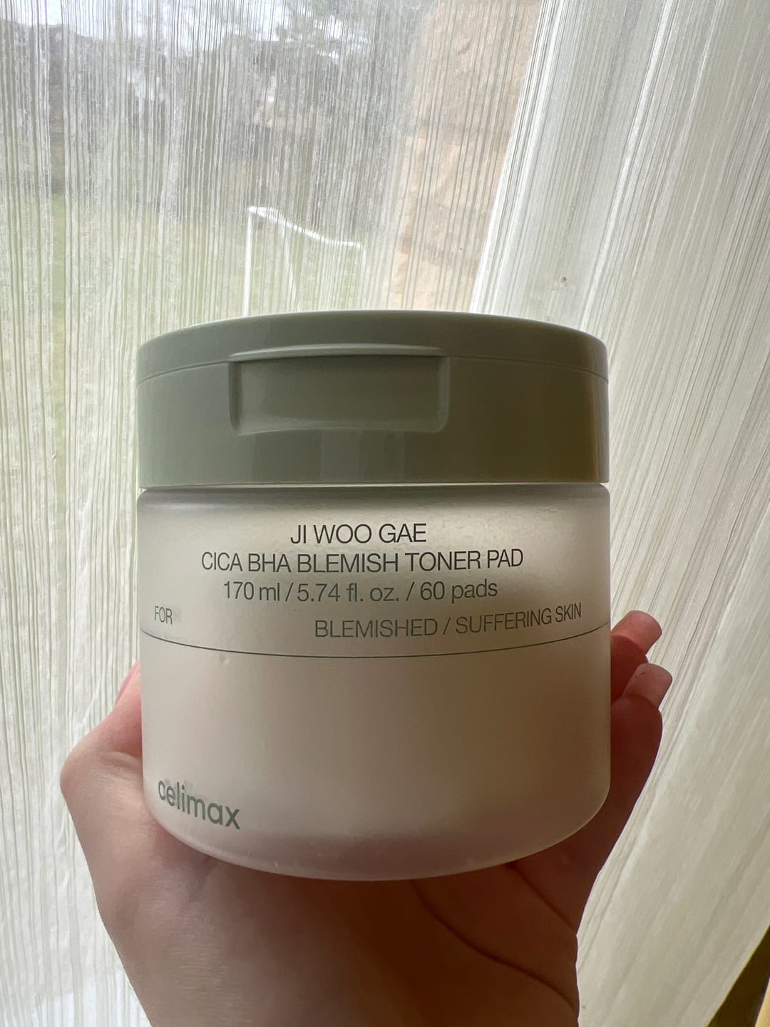 Customer photo review of Pīlinga spilventiņi iekaisumu novēršanai problemātiskai ādai Celimax Ji Woo Gae Cica BHA Blemish Toner Pad