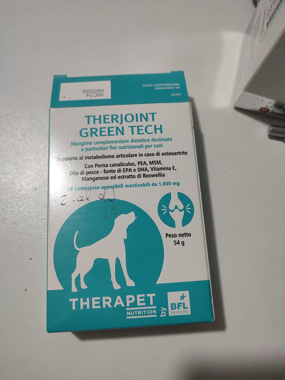 Customer photo review of THERJOINT GREEN TECH 30cpr - Integratore Articolare Per Cani