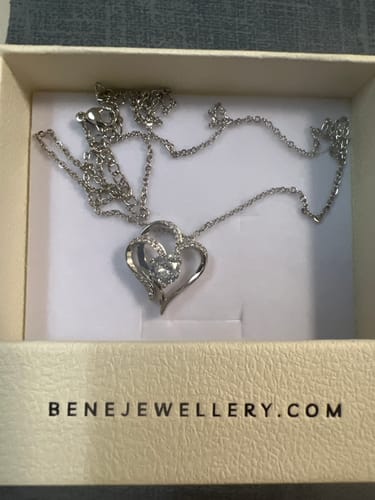 Customer photo review of Lara Heart Necklace