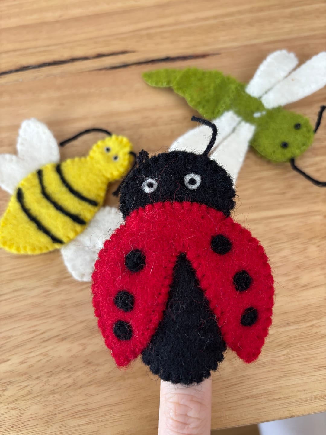 Customer photo review of Felt Finger Puppets — Individual Characters (Pick & Choose)