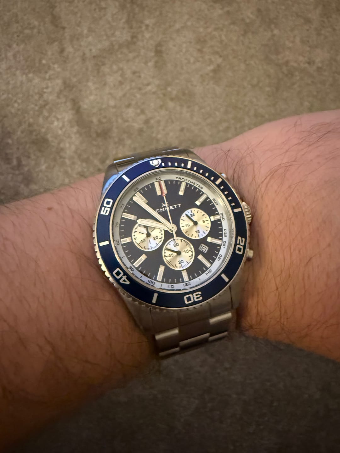 Customer photo review of Kennett PaceSetter Chronograph Watch | Nautical Inspired Timepiece