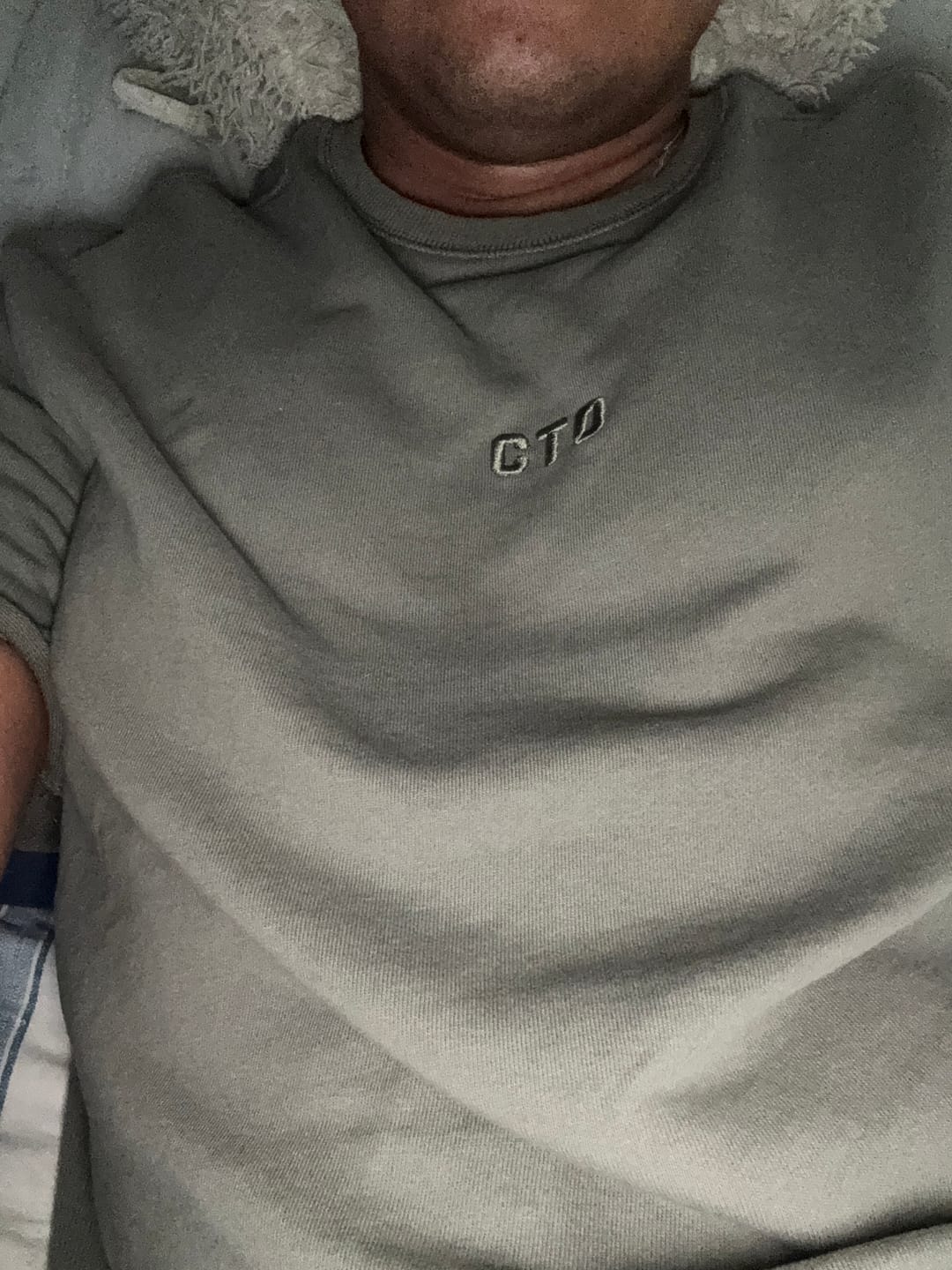 Customer photo review of NeoTerra Oversized Tee - Olive Green