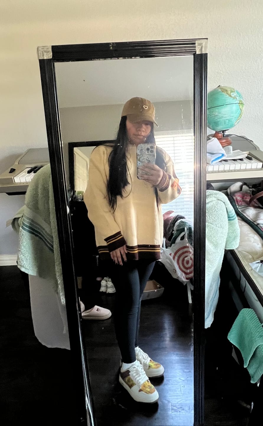 Customer photo review of Van Gogh Sunflowers inspired sneakers