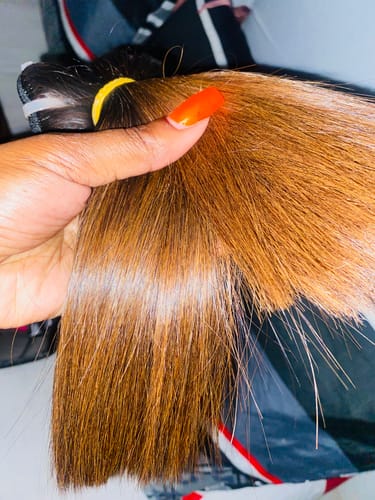 Customer photo review of Vietnamese SDD Bone Straight Ombre Choc Brown