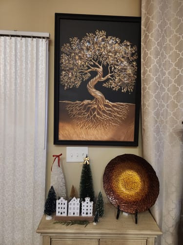Customer photo review of 3D Minimalist Tree of Life Wall Art