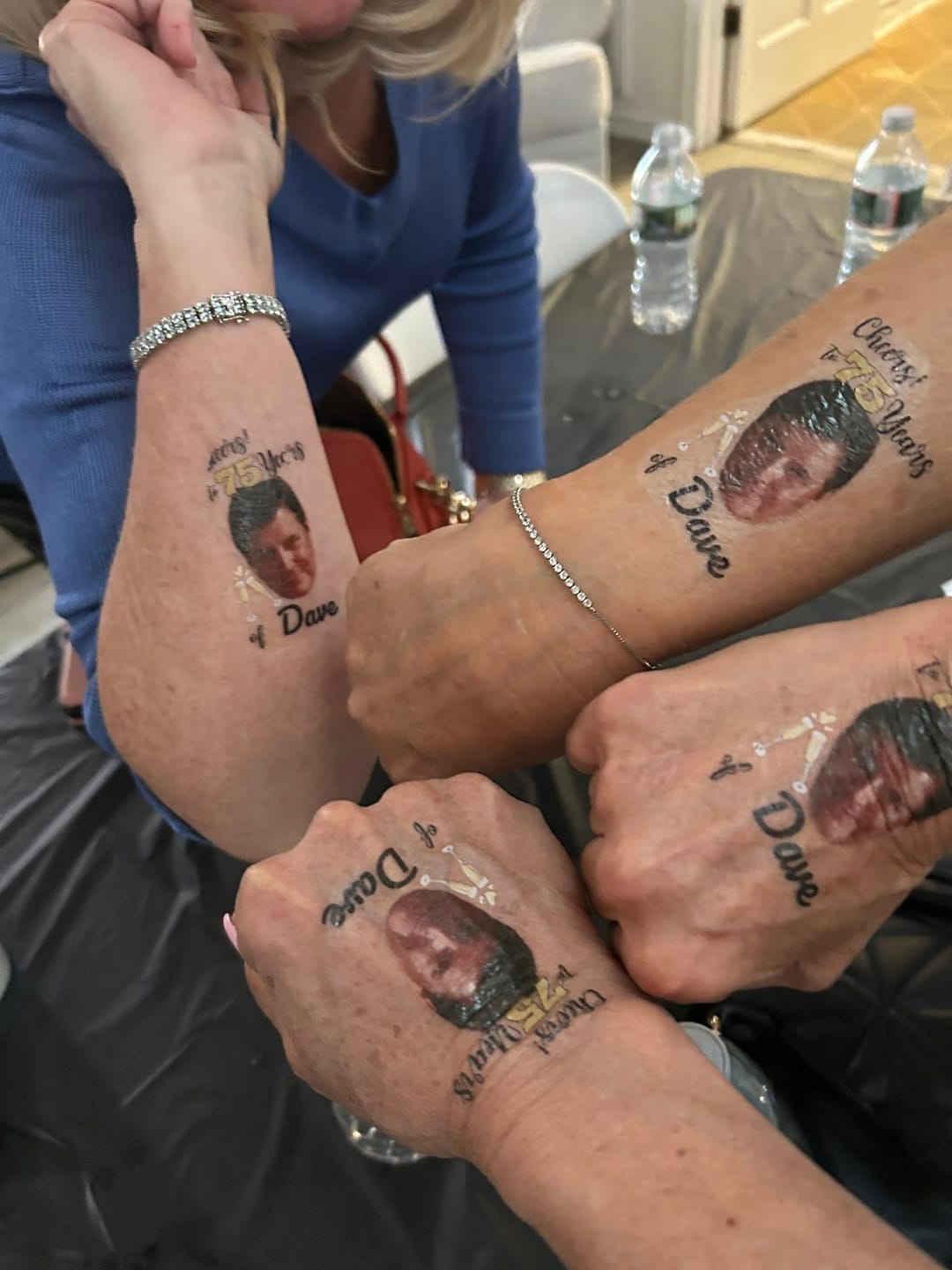 Customer photo review of Cheers to Years! - Temporary Tattoo