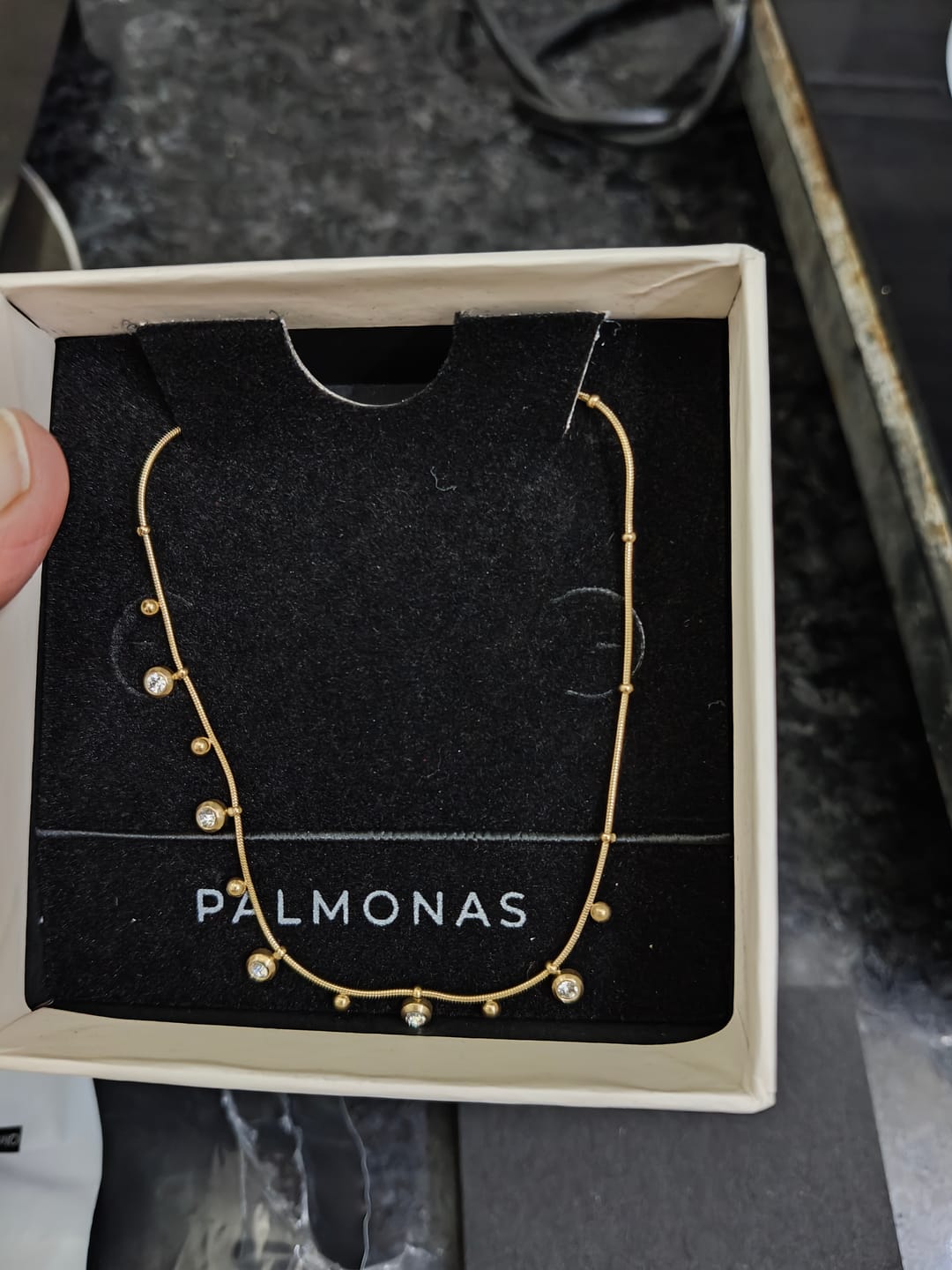 Customer photo review of Shimmering Diamond Chain Necklace