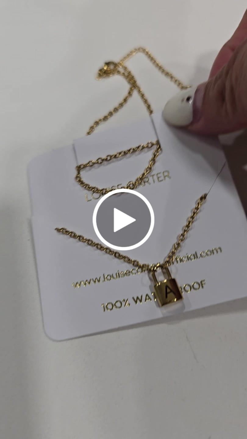 Customer video review of Ellie® Initial Love Lock 18k Gold Necklace