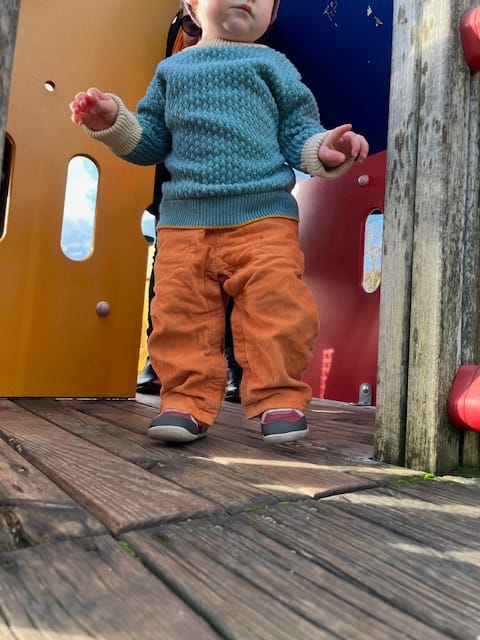 Customer photo review of From One To Another Soft Blue Knitted Jumper