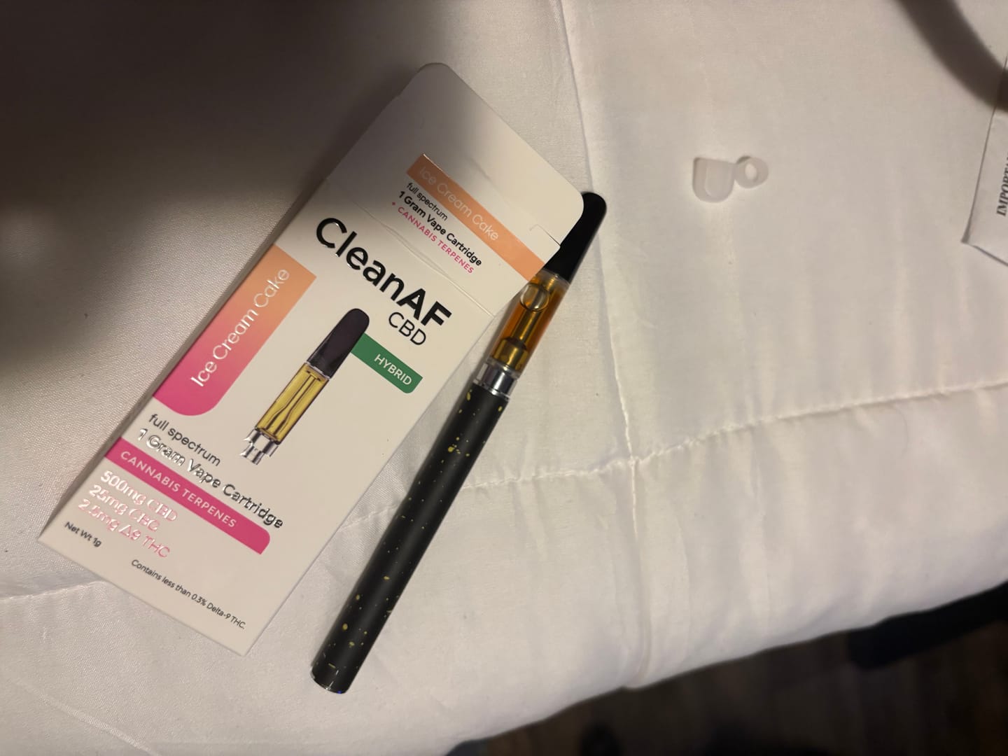 Customer photo review of Ice Cream Cake THC Vape Cartridge