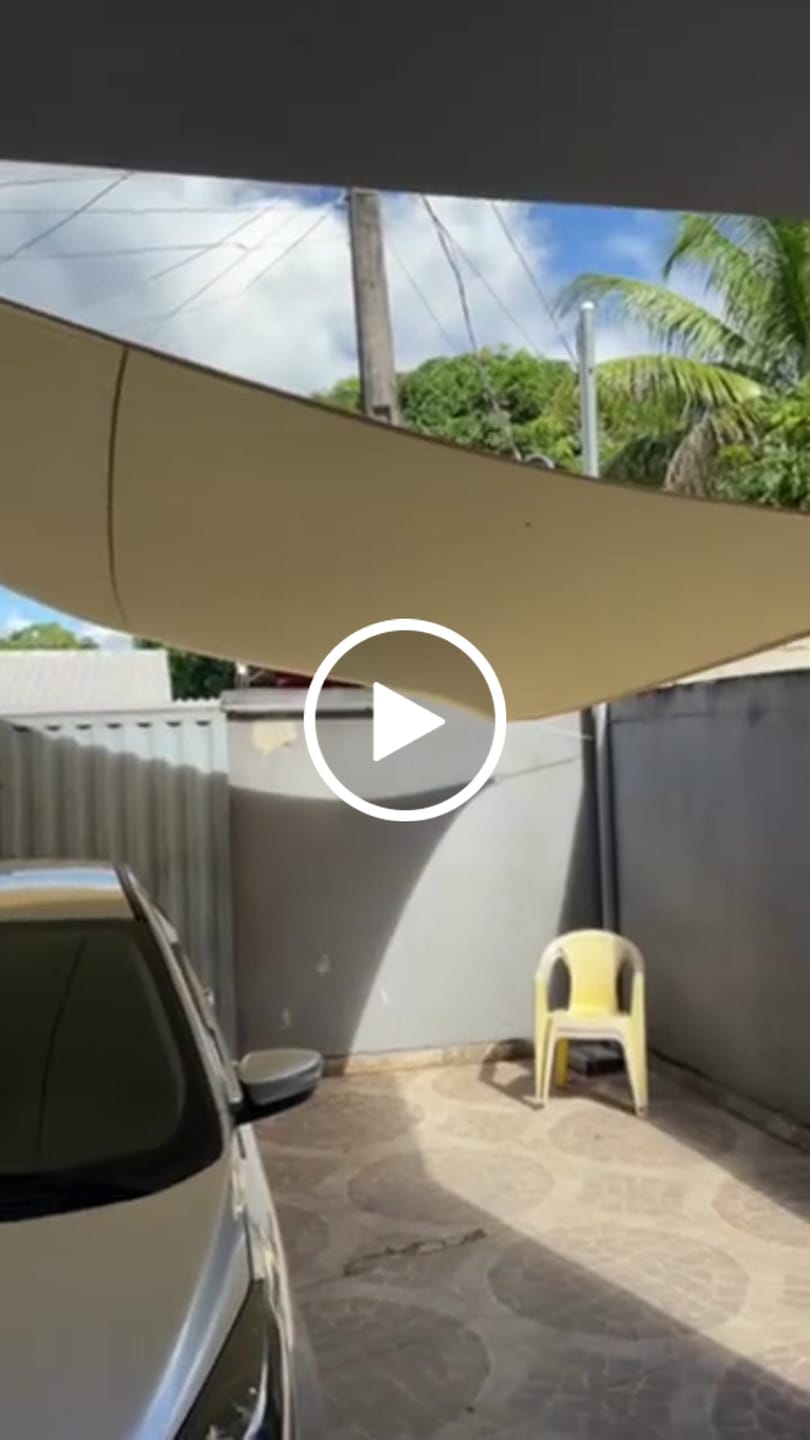 Customer video review of Toldo Impermeável Lona para Cobertura e Garagem