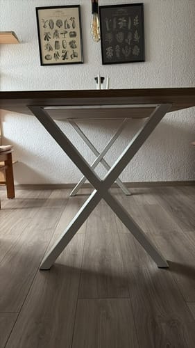 Customer photo review of X-Tischbeine 80x40mm - Elegantes Design | Tischgestell aus Stahl