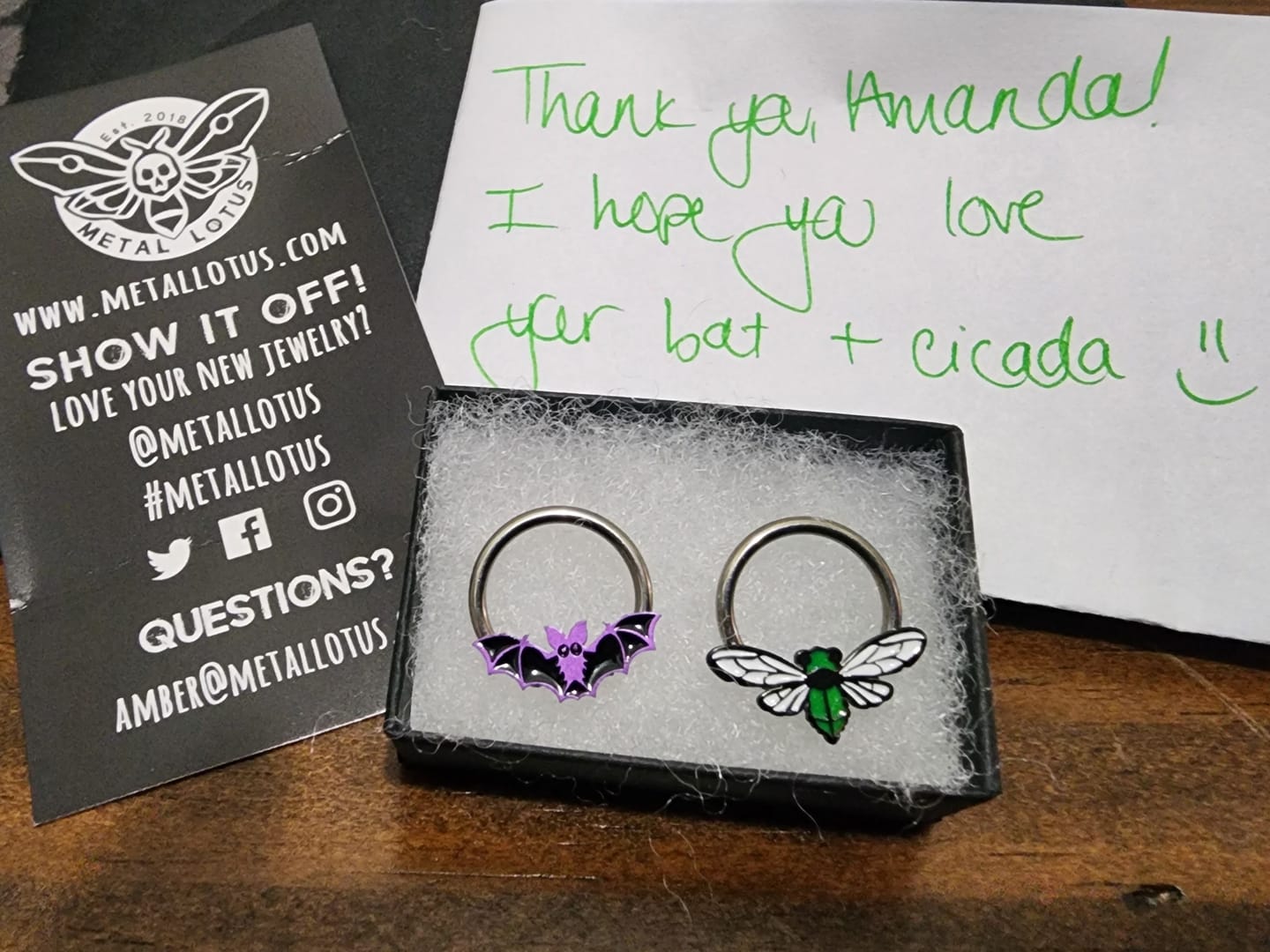 Customer photo review of Cicada Septum + Daith Ring