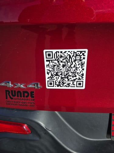 Customer photo review of F*ck Trump QR Code 👉MAGNET