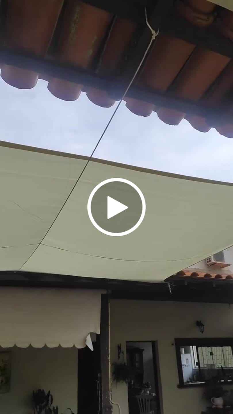 Customer video review of Toldo Impermeável Lona para Cobertura e Garagem