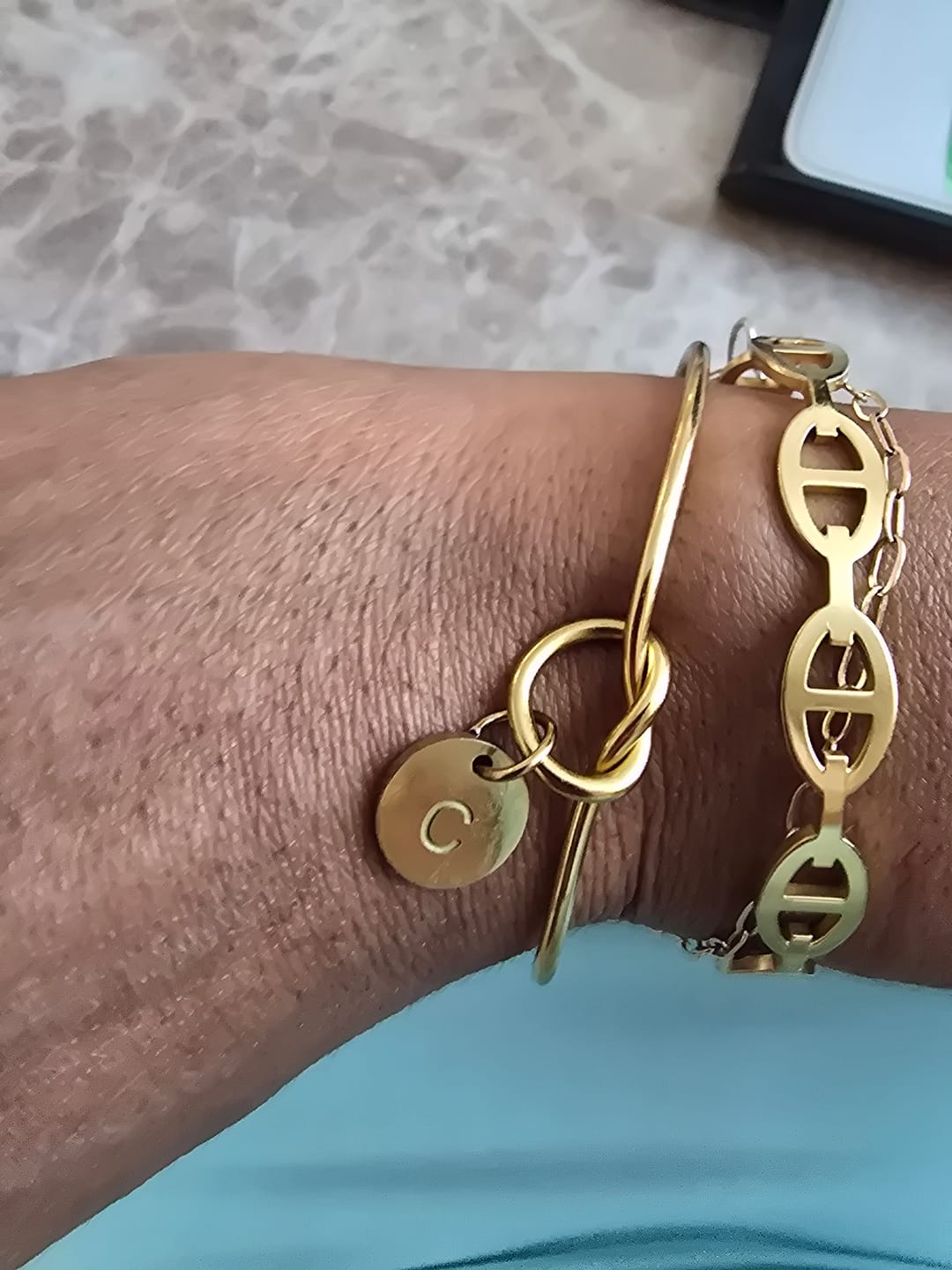 Customer photo review of Rosa® Infinity Bangle Bracelet