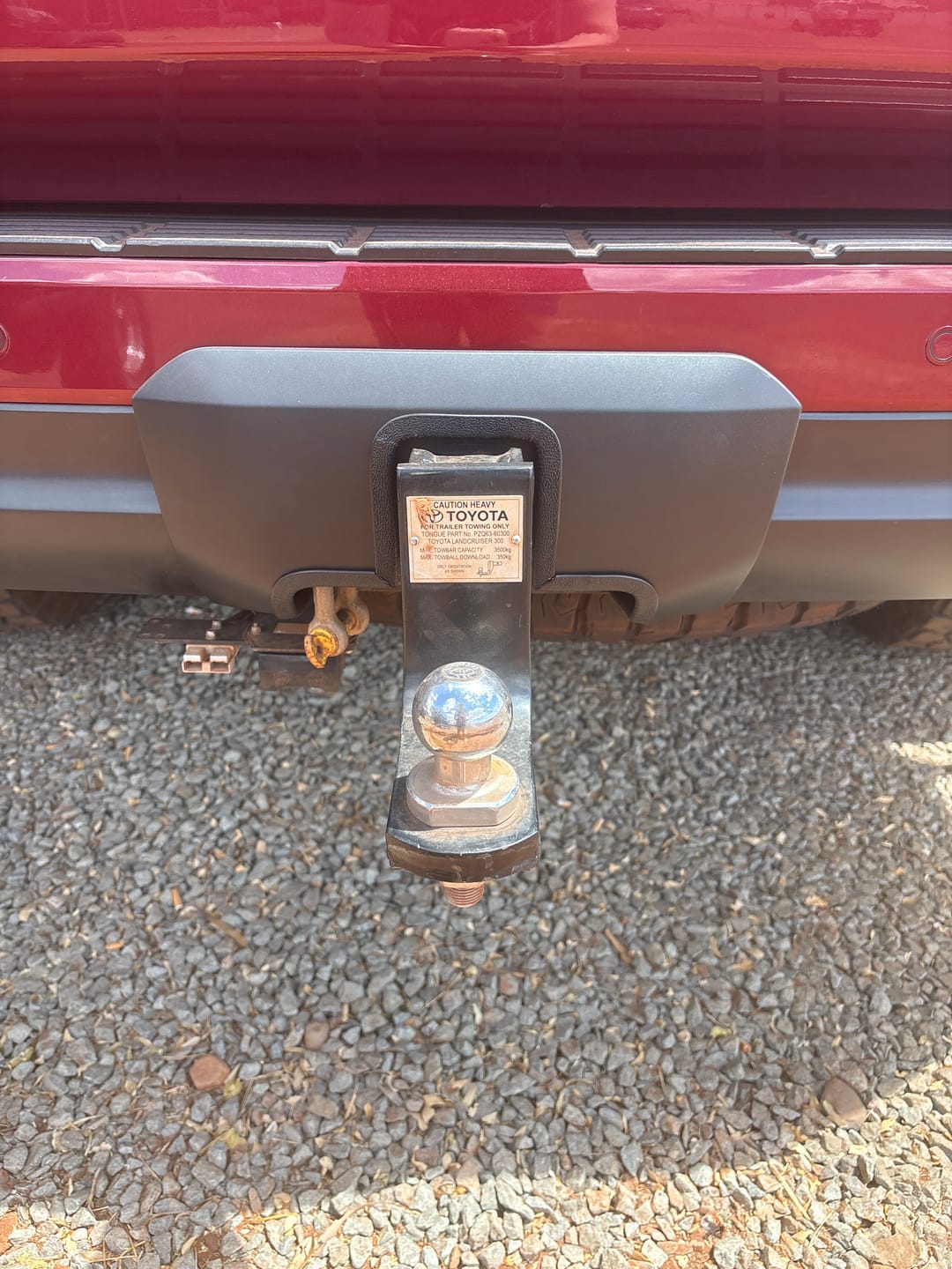 Customer photo review of Tow Bar Cover to Suit LandCruiser 300 Series