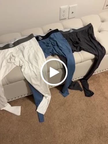 Customer video review of Nylon 28in Leggings No Fly 2pk Gray Camo/White