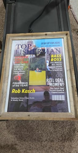 Customer photo review of Personalized "Top Fisherman" Magazine Cover Poster With Photo & Name Angler Funny Fisherman Gift For Fishing Lover