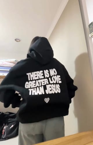 Customer photo review of GREATEST LOVE HOODIE - BLACK