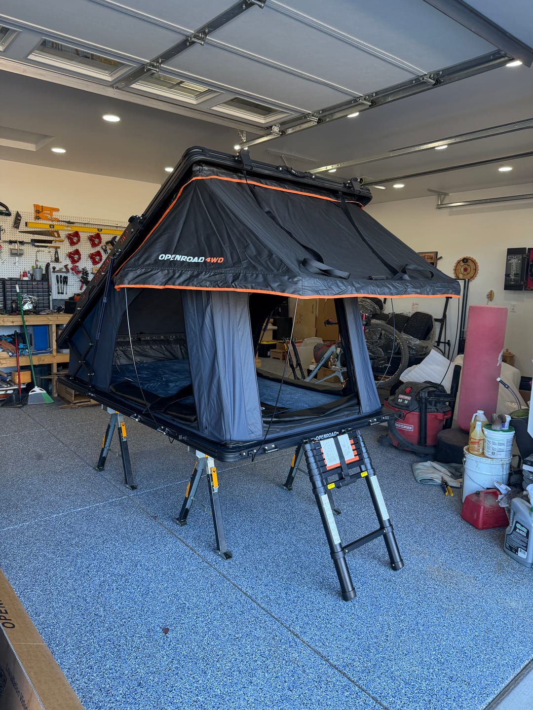 Customer photo review of OPENROAD Aluminum Hard Shell Roof Top Tent-PeakRoof LT V2 Series