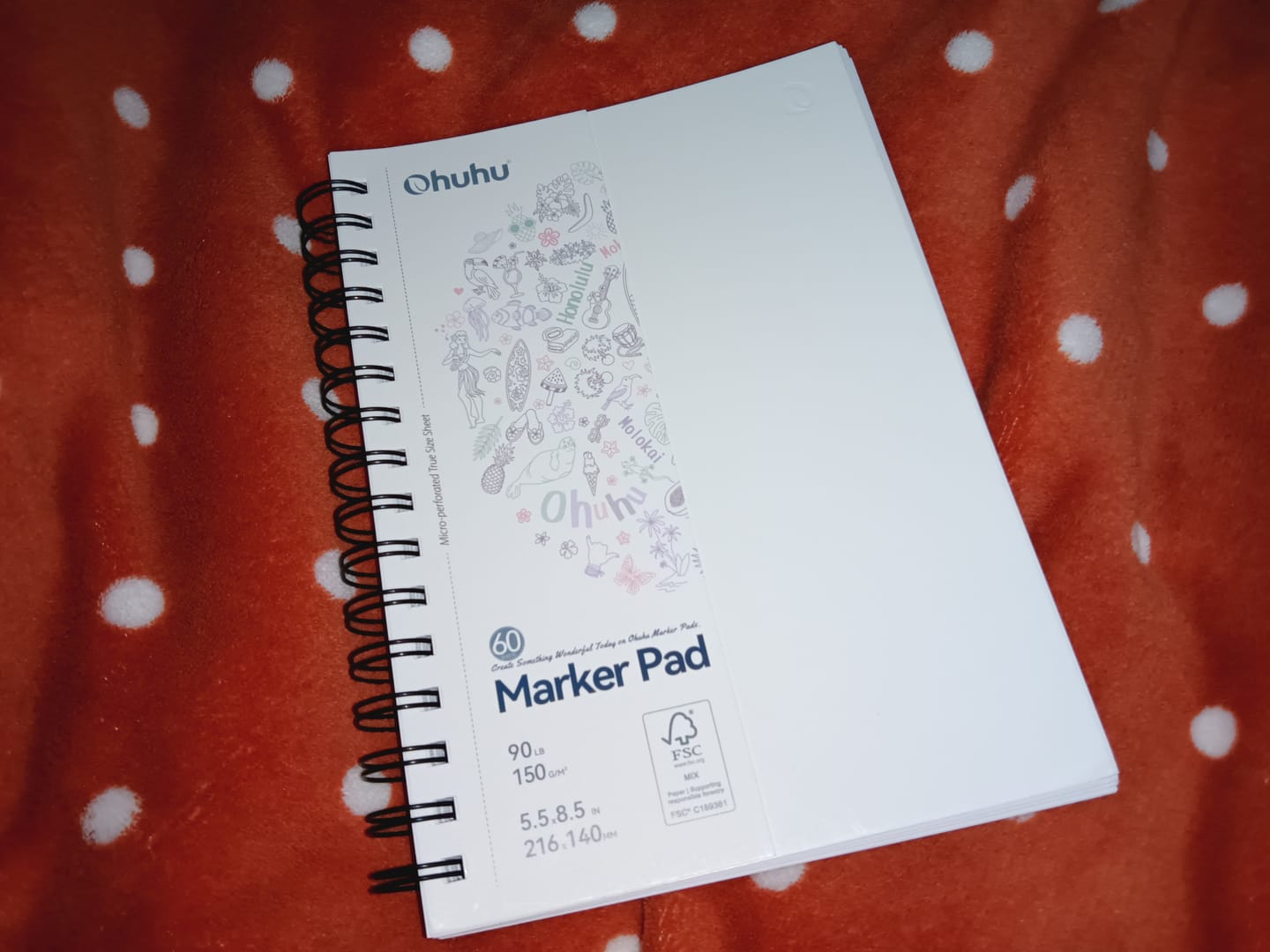 Customer photo review of Ohuhu Bleedproof Double-Sided Marker Pad, Spiral-Bound