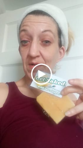 Customer video review of Turmeric Lemon Exfoliating Soap Bar (Hyperpigmentation & Brighten)