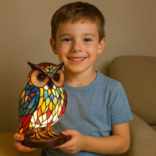 Customer photo review of LichtUil - handgemaakte lamp die harten laat stralen
