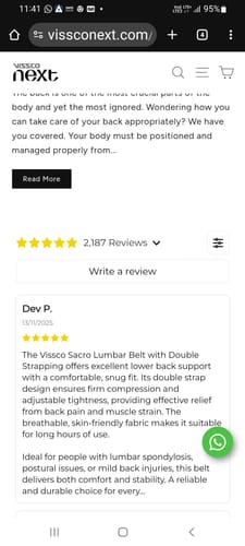 Customer photo review of Sacro Lumbar Belt (Mild Support) | Provides Support to Lower Back | Corrects Posture & Relieves Back Pain (Beige)