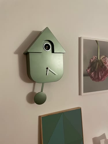 Customer photo review of Karlsson - Wall Clock Modern Cuckoo Metallic