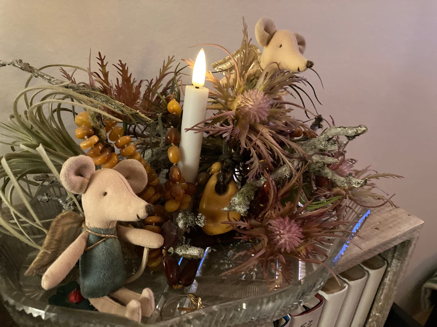 Customer photo review of Juletræslys belagt med stearin 6 stk